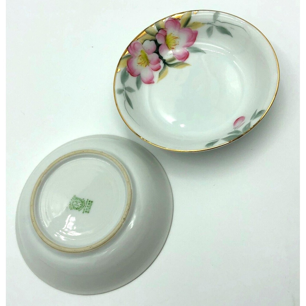 Set 2 NORITAKE AZALEA GREEN MARK 19322 BERRY FRUIT DESSERT BOWLS 5 1/4" Vintage!